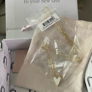 Uncommon James lg White Heart Gold Necklace